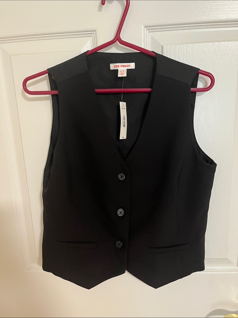 Joe Fresh Black Women's Vest with Notched Hem